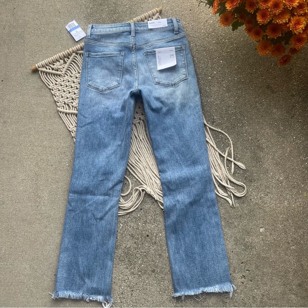 New Vervet High Rise Distressed Jeans Size 25 - Picture 8 of 8